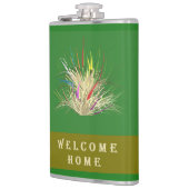 ウェルカムホームデザインアースカラーツートーングリーン フラスク (左)