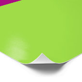 ウェルカムホームデザインパープルグリーン縁どレッド ポスター (コーナー)