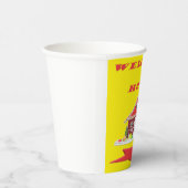 ウェルカムホームデザイン明るい黄色と赤写真 紙コップ (右)