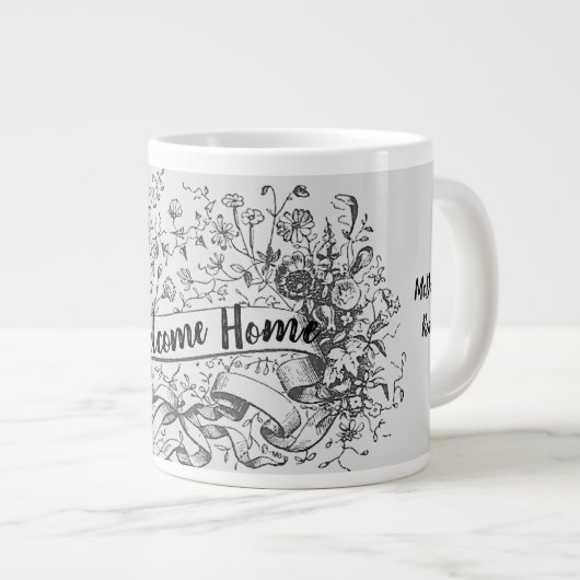 ウェルカムホームニューホームバイヤー不動産仲介業者リアルティ ジャンボコーヒーマグカップ (正面右)