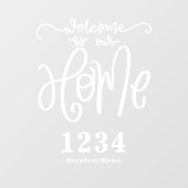 ウェルカムホームハウス番号通り名 ウィンドウサイン (シート)