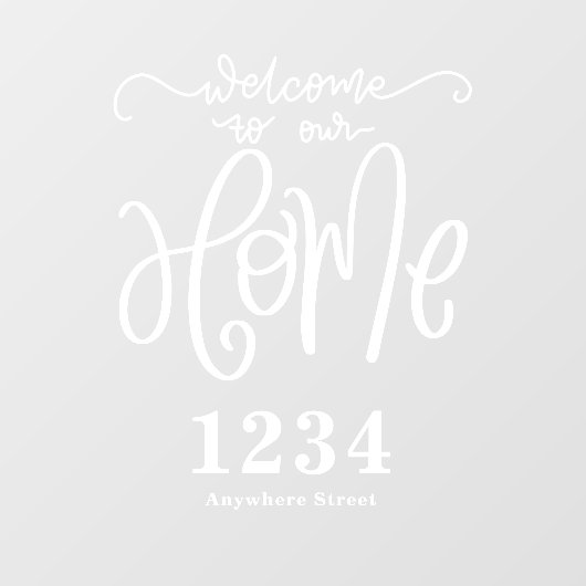 ウェルカムホームハウス番号通り名 ウィンドウサイン (シート)