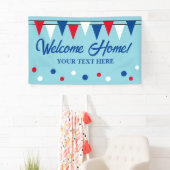 ウェルカムホームバナーのカラフルフラグ付き署名 横断幕 (インサイチュ)