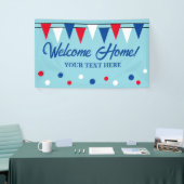 ウェルカムホームバナーのカラフルフラグ付き署名 横断幕 (トレードショー)