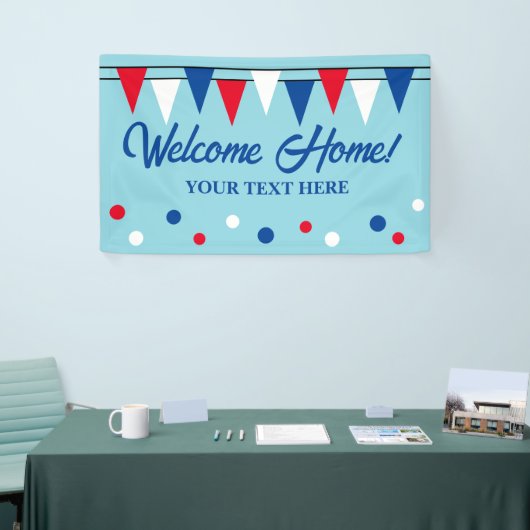 ウェルカムホームバナーのカラフルフラグ付き署名 横断幕 (トレードショー)