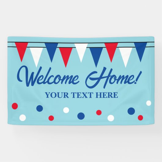 ウェルカムホームバナーのカラフルフラグ付き署名 横断幕 (横)