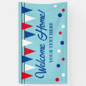 ウェルカムホームバナーのカラフルフラグ付き署名 横断幕 (縦)