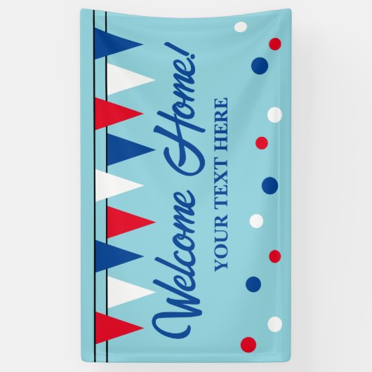 ウェルカムホームバナーのカラフルフラグ付き署名 横断幕 (縦)