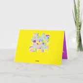 ウェルカムホームバニーラブバルーン明るいデザイン カード (裏面)