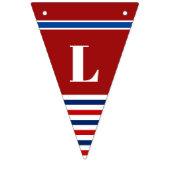 ウェルカムホームパパクラシック赤白青ストライプ バンティングフラッグ (第3の旗)