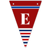 ウェルカムホームパパクラシック赤白青ストライプ バンティングフラッグ (第2の旗)