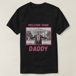 ウェルカムホームパパレトロヴィンテージホワイトハウス Tシャツ