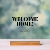 ウェルカムホームパーソナライズされたアクリル記号 アクリルサイン (ニュートラル)