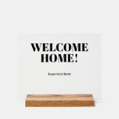 ウェルカムホームパーソナライズされたアクリル記号 アクリルサイン (正面)