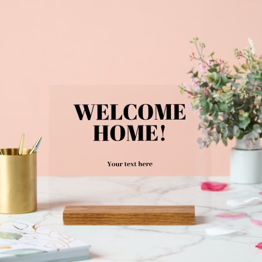 ウェルカムホームパーソナライズされたアクリル記号 アクリルサイン (ウェディング)