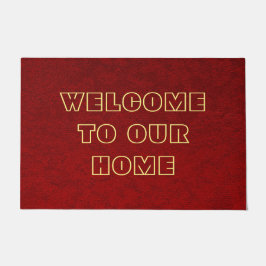 ウェルカムホームパーソナライズされたベルベットテクスチャプリント ドアマット