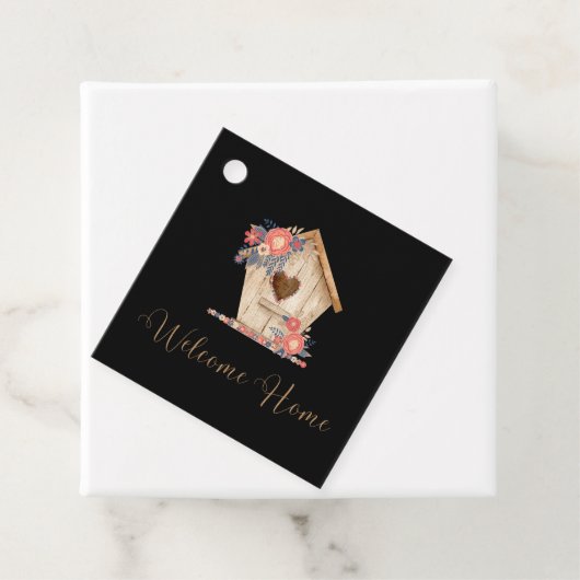 ウェルカムホームパーソナライズされた不動産仲介業者の黒い色 フェイバータグ (インサイチュ)