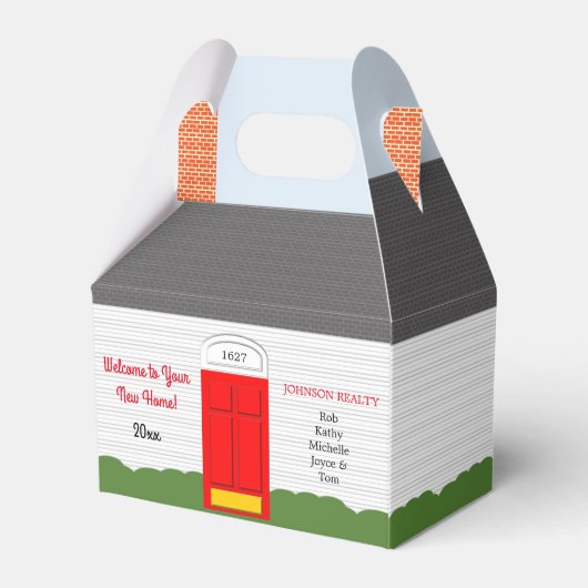 ウェルカムホームパーソナライズされた引っ越し祝いパーティートリートボックス フェイバーボックス (裏面サイド)