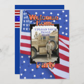 ウェルカムホームパーティの招待状軍隊 招待状 (正面/裏面)