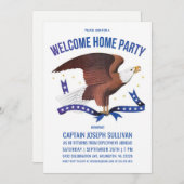 ウェルカムホームパーティの招待状|軍隊|イーグル 招待状 (正面/裏面)