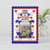 ウェルカムホームパーティー軍隊愛国的アメリカ 招待状 (スタンド正面)