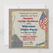 ウェルカムホームヒーロー軍隊パーティの招待状 招待状 (正面)