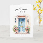 ウェルカムホームフロントドア実在エステートニューホームオーナー カード (黄色い花)