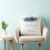 ウェルカムホームブルーバラ装飾用クッション クッション (椅子)