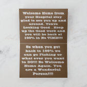 ウェルカムホームベアーグリーティングカード!! カード (内部)