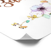 ウェルカムホームベビーガール銅箔フォント ポスター (角)