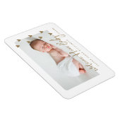 ウェルカムホームベビーモダンミニマル金ゴールドハート写真 マグネット (右側)