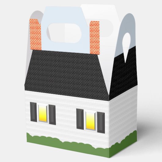 ウェルカムホームホワイトハウスブラックルーフ引っ越し祝いパーティー フェイバーボックス (オープン)