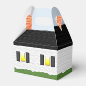 ウェルカムホームホワイトハウスブラックルーフ引っ越し祝いパーティー フェイバーボックス (正面サイド)