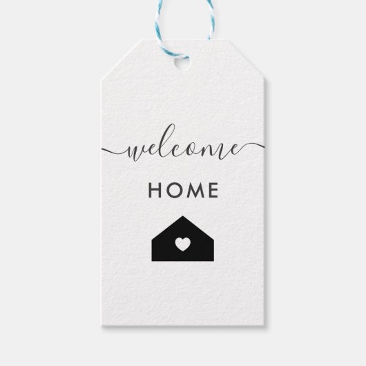 ウェルカムホームラベル、不動産仲介業者クライアントギフトラベル、クラフト ギフトタグ (正面)