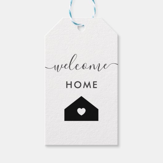 ウェルカムホームラベル、不動産仲介業者クライアントギフトラベル、クラフトG ギフトタグ (正面)