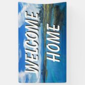 ウェルカムホームランドスケープ水バナー 横断幕 (縦)