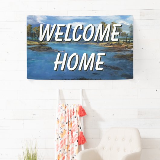 ウェルカムホームランドスケープ水バナー 横断幕 (インサイチュ)