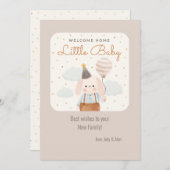 ウェルカムホームリトルベビーカード セーブザデート (正面/裏面)