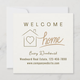 ウェルカムホーム不動産仲介業者おめでとうミニマル