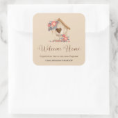 ウェルカムホーム不動産仲介業者おめでとう スクエアシール (バッグ)