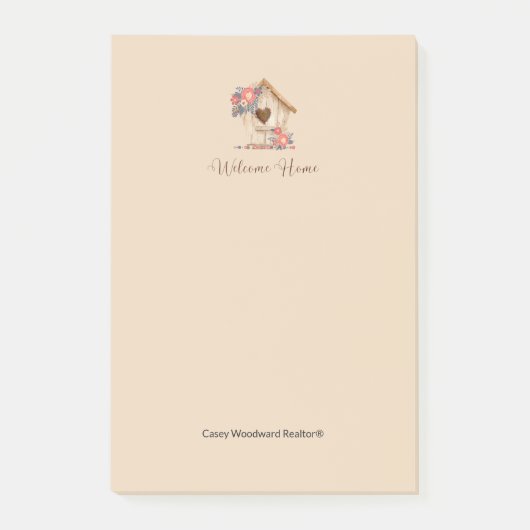 ウェルカムホーム不動産仲介業者おめでとう ポストイット (正面)