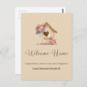 ウェルカムホーム不動産仲介業者おめでとう ポストカード (正面/裏面)