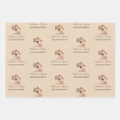 ウェルカムホーム不動産仲介業者おめでとう ラッピングペーパーシート (正面)