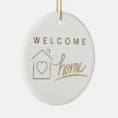ウェルカムホーム不動産仲介業者シンプルミニマリストホームデコール セラミックオーナメント (右)