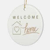 ウェルカムホーム不動産仲介業者シンプルミニマリストホームデコール セラミックオーナメント (左)