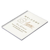 ウェルカムホーム不動産仲介業者マーケティングミニマルエレガントリスト ノートブック (左側)