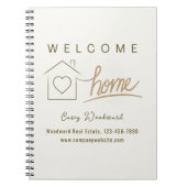 ウェルカムホーム不動産仲介業者マーケティングミニマルエレガントリスト ノートブック (正面)