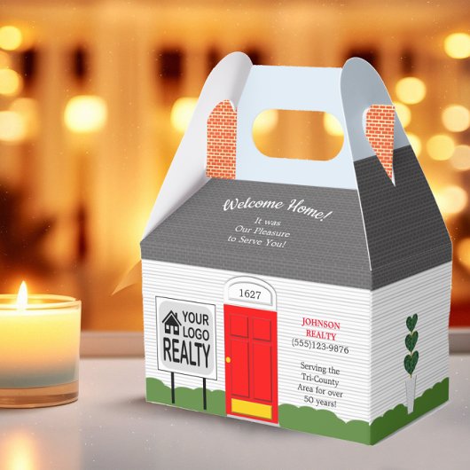 ウェルカムホーム不動産仲介業者レッドドア新しいホームギフトボックス フェイバーボックス