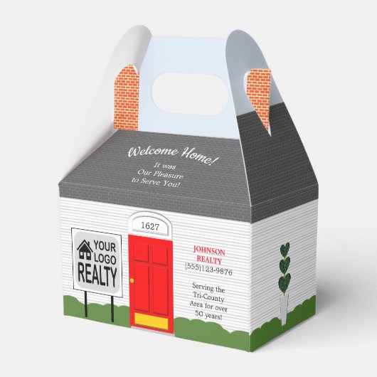 ウェルカムホーム不動産仲介業者レッドドア新しいホームギフトボックス フェイバーボックス (裏面サイド)