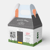 ウェルカムホーム不動産仲介業者ロゴ新しいホームギフトボックス フェイバーボックス (裏面サイド)